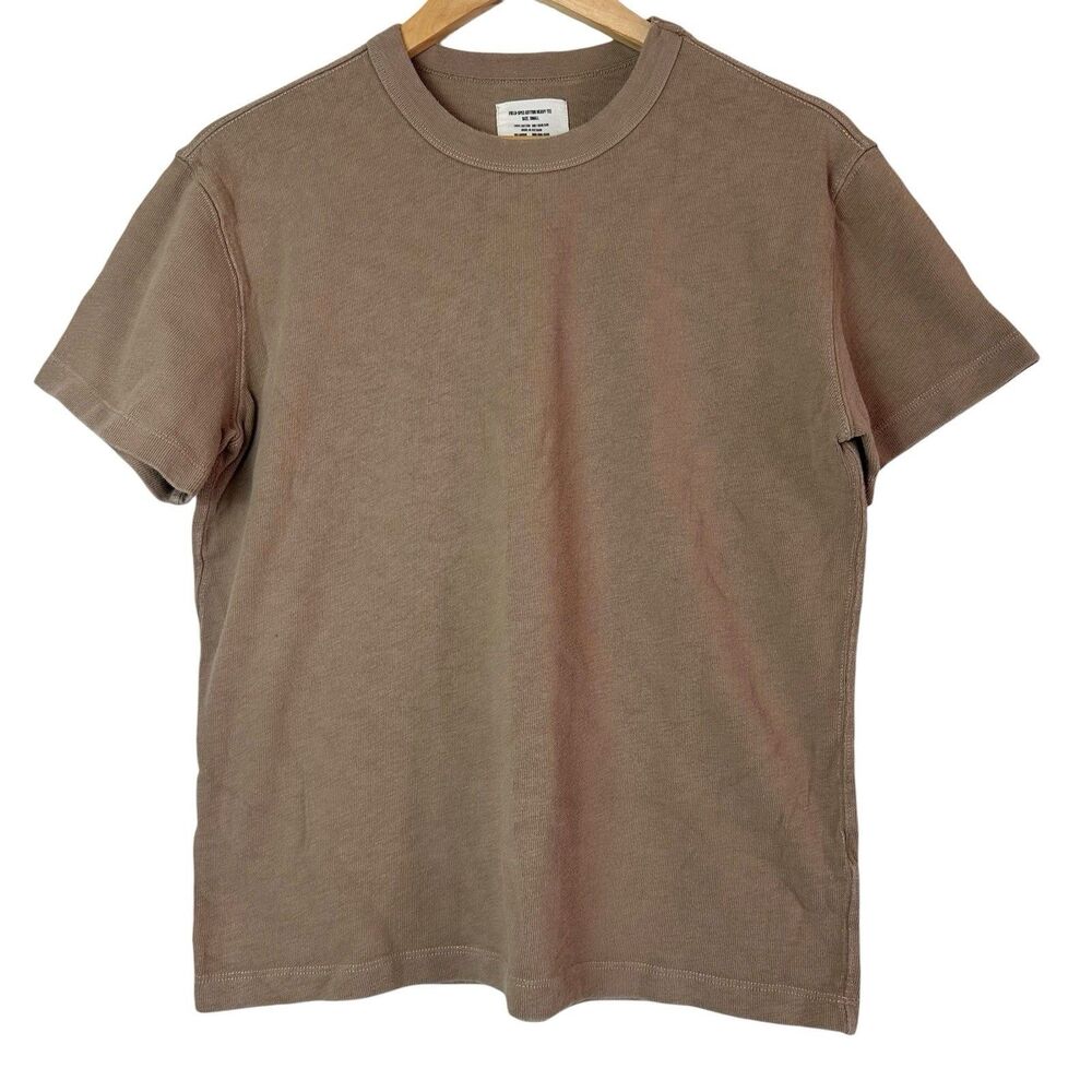 Buck Mason Field Spec Heavy Tee Mens Small Brown Cotton Short Sleeve